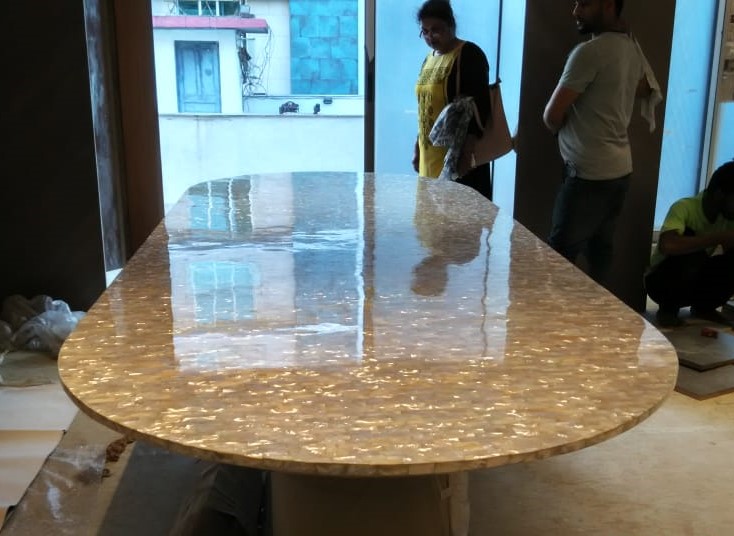 Semi precious stone table