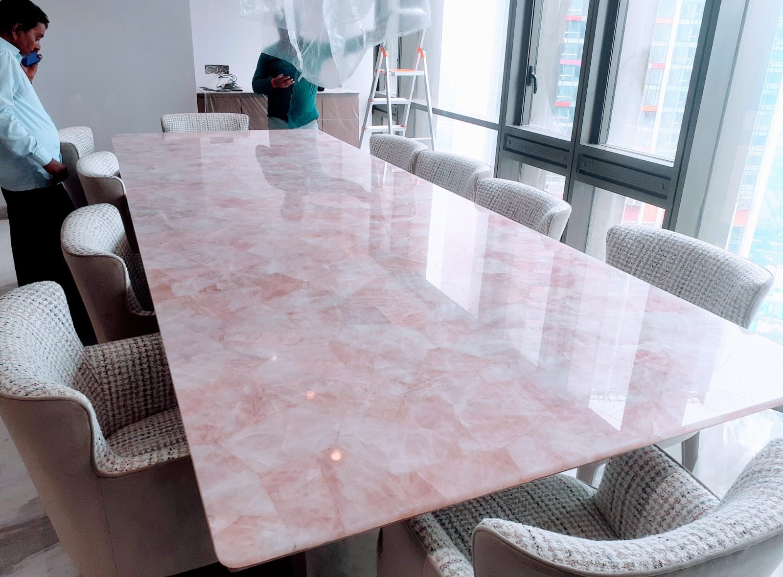 Semi precious stone surface